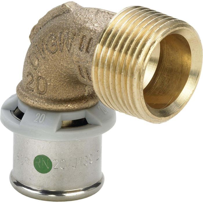 Viega Sanfix-P Bogen 566265, 25 мм x R 3/4, 90°, mit SC-Contur, Мехрант,