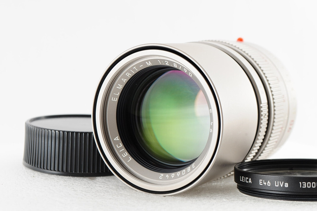 ◇57◇ TOP MINT in BOX LEICA ELMARIT 90mm f2.8【2nd】TITAN + Pouch