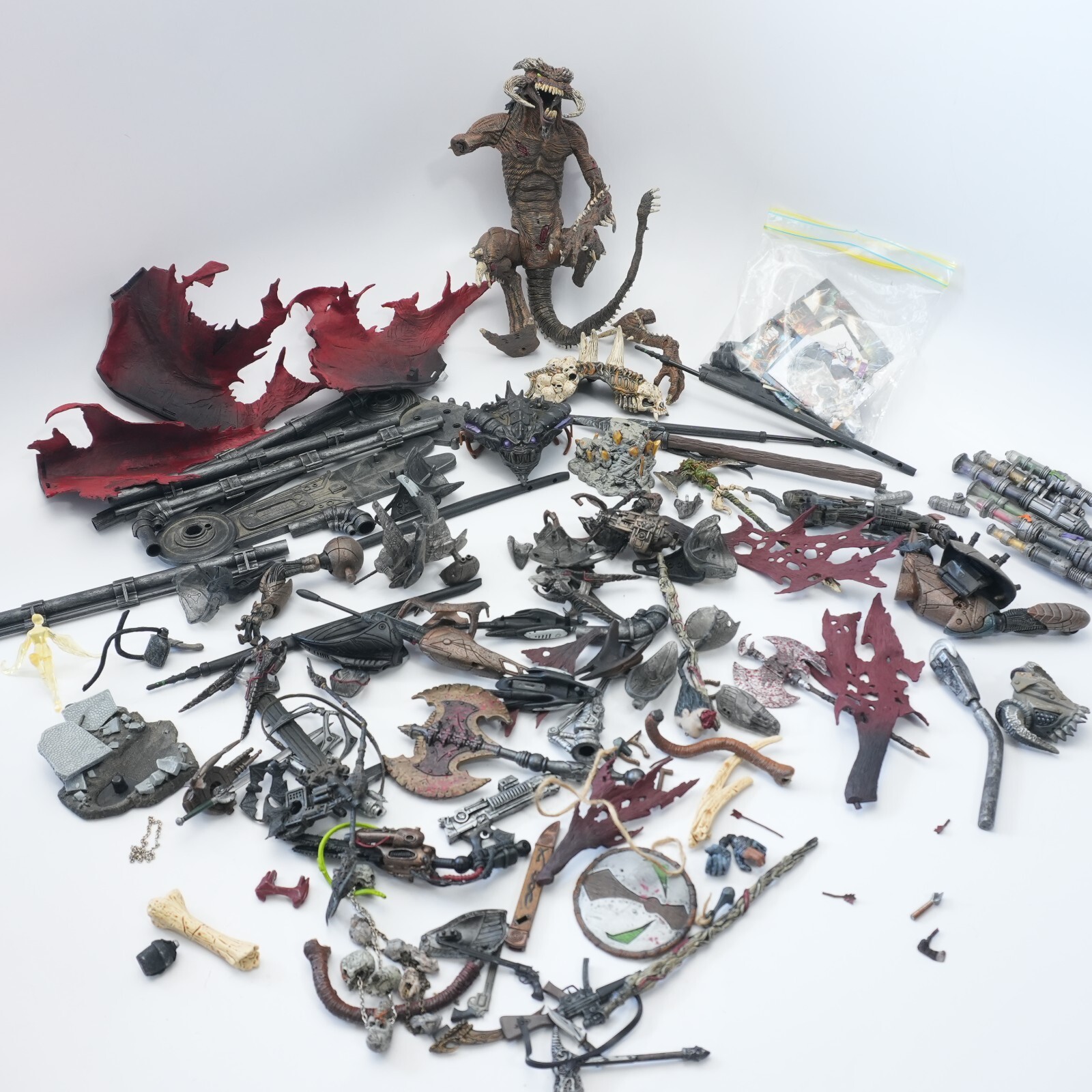 HUGE Vintage Parts Lot Todd McFarlane Spawn Weapon Accessories Extras