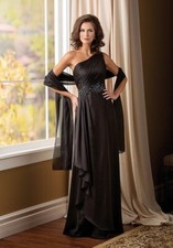 Jade Couture by Jasmine Gown Bride Mother Black Beaded K178006 Size US 2 NWT
