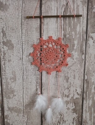 Makramee TRAUMFÄNGER Wandbehang Boho Deko Handarbeit Kinderzimmer Schlafzimmer 