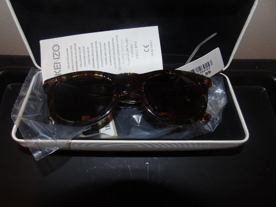 Gafas de sol KENZO para mujer Ecaille redondas patrón animal habanero 50 mm 132138 KZ3173 Foto 3 de 4