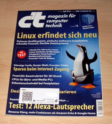 Computer Zeitung Zeitschrift - c't 13 / 2018 - Linux - Computer und Technik CT