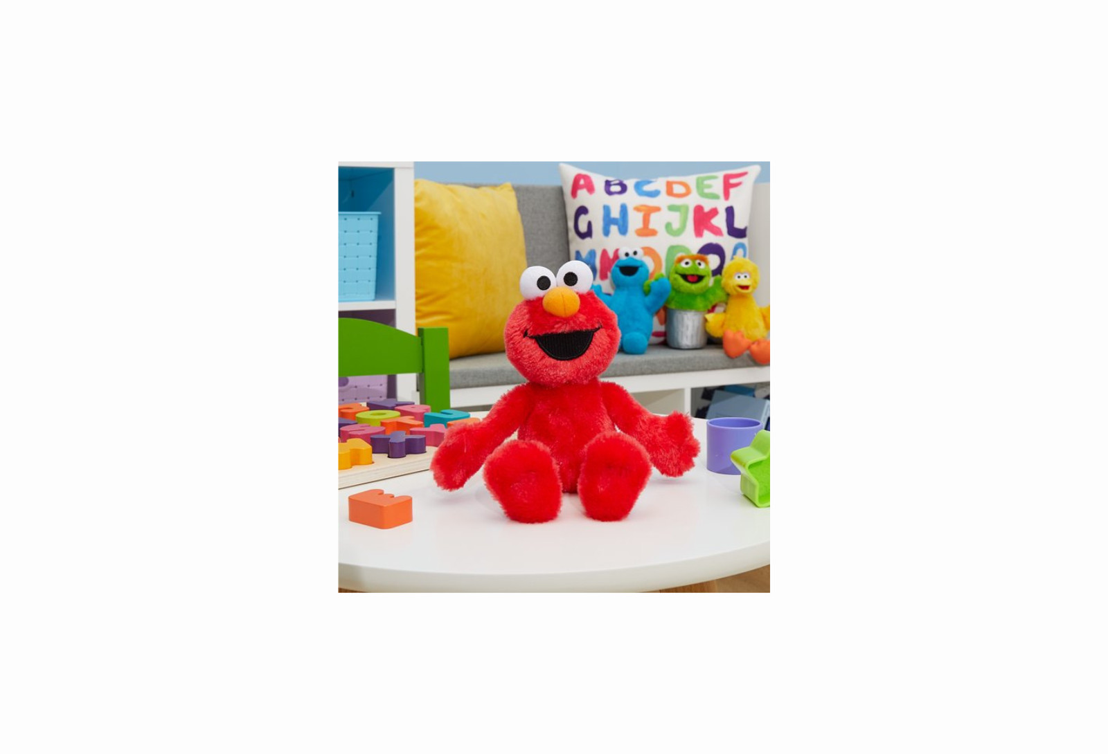 8-inch Elmo Plush Toy, Sustainable Stuffed Animal for Kids 18mo+