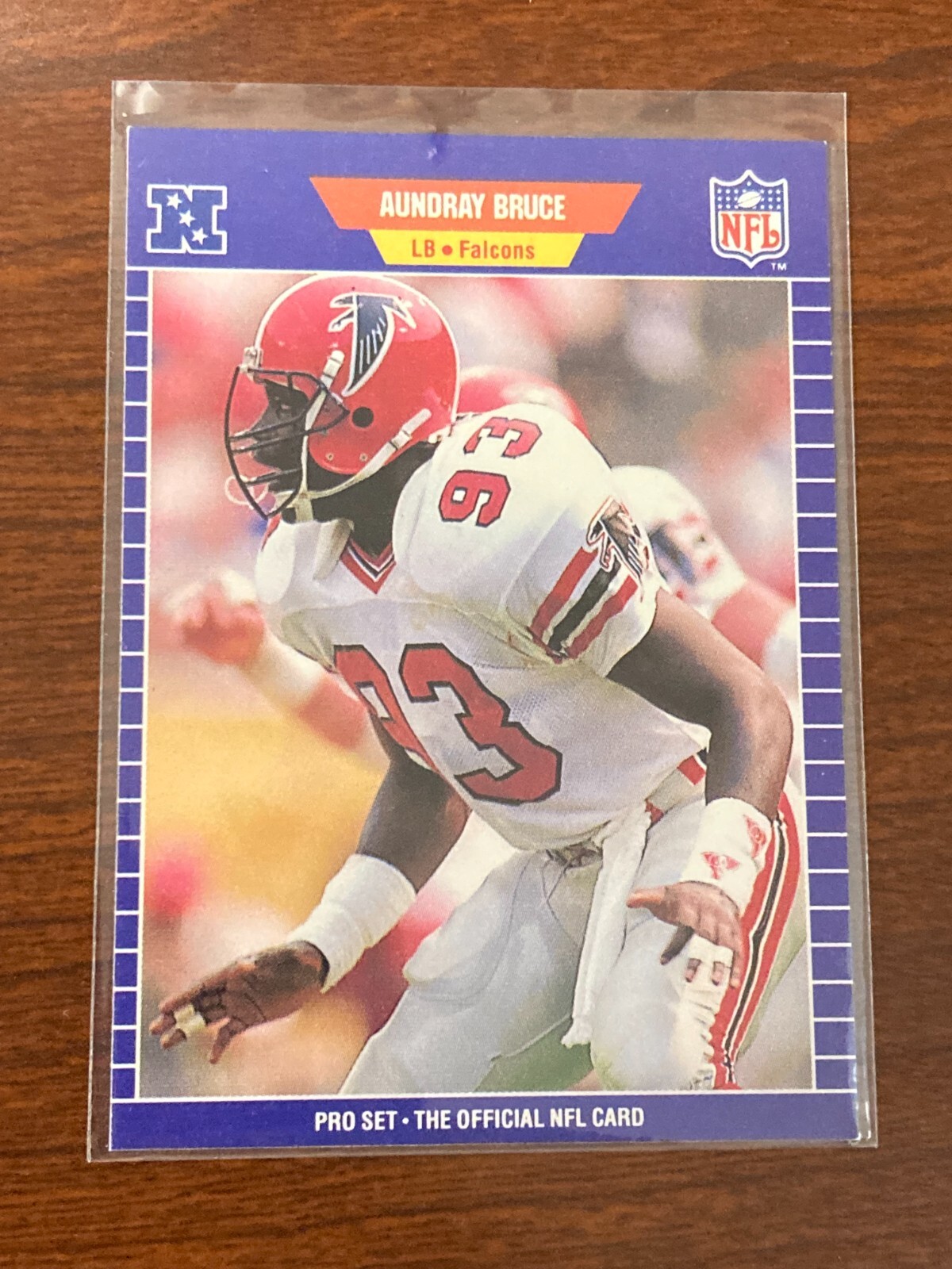 AUNDRAY BRUCE 1989 PRO SET ATLANTA FALCONS CARD #2