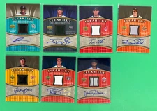 2007 UPPER DECK ELEMENTS CLEAR-CUT ELEMENTS AUTO/RELIC LOT (7) SANTANA, WILLIS