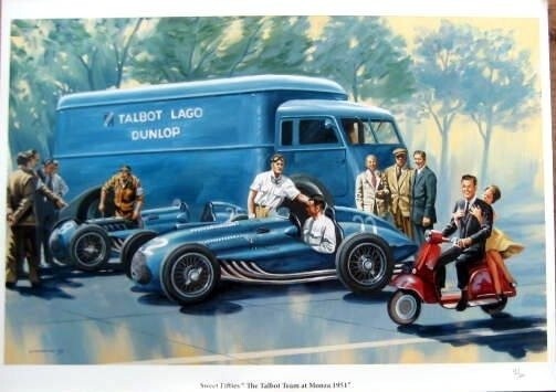 PAINTING/WORK OF ART "SWEET FIFTIES"-TALBOT-LAGO. B. FREUDENTHAL