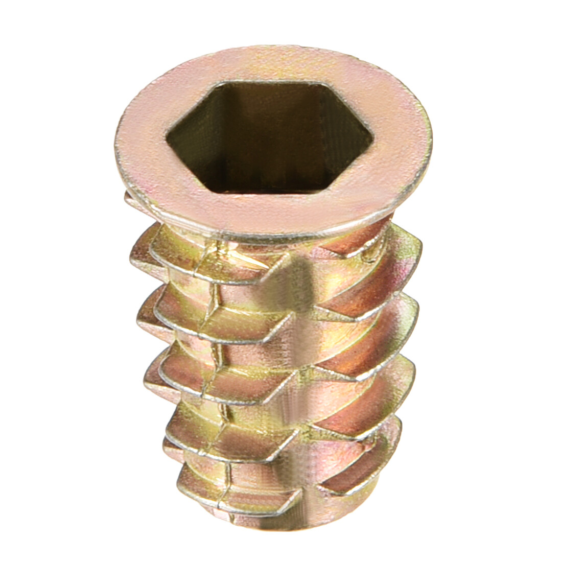 Lot De 20 Inserts Filetés Hex M8 - Longueur 12mm, Prise 8mm, Plaqués Zinc Par Uxcell