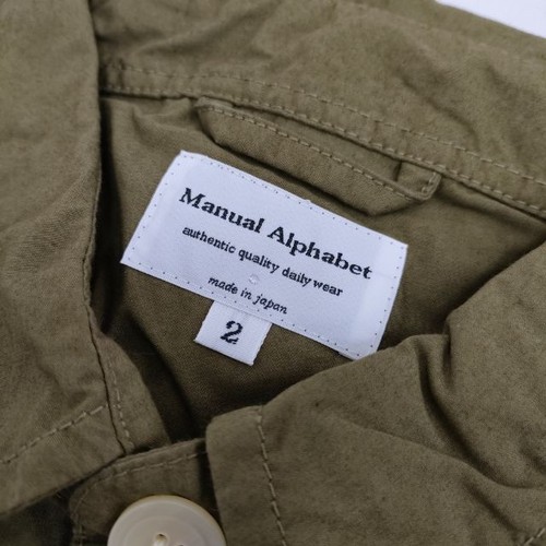 MANUAL ALPHABET New 40 type lighter shirt coat coat ML.OLIVE52 Khaki 5-0413M∞ - Picture 3 of 4