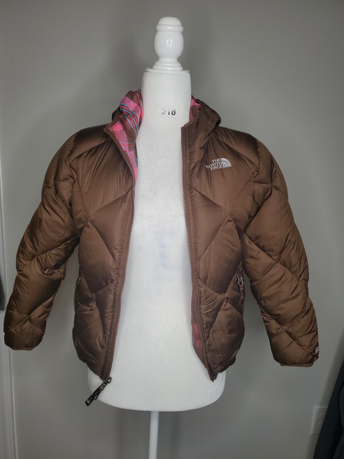 north face jacket brown puffer