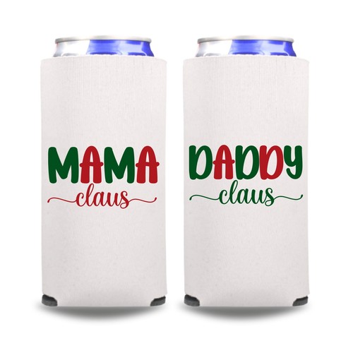 Christmas Skinny Cooler, Mama Claus, Daddy Claus, Christmas Gift, Spiked Seltzer - Foto 7 di 12