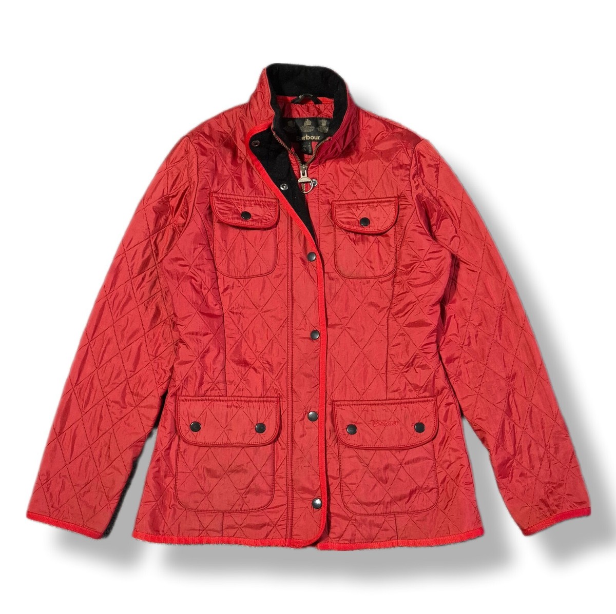 Barbour Utility PolarQuilt Women's Red Jacket Size UK