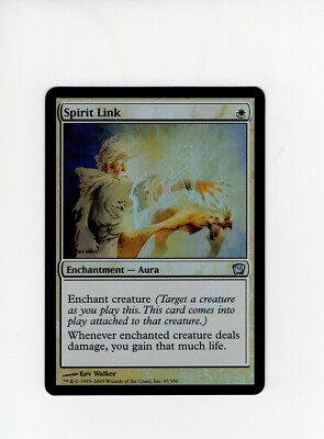 Spirit Link 9th Edition FOIL NM-/LP light clouding MTG Magic the Gathering