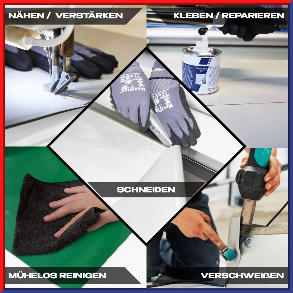 PVC Abdeckplane ohne Ösen LKW Plane 680 g  wetterfest für Garten Holz Baustelle - Bild 2 von 4