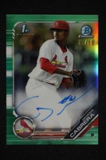 Genesis Cabrera, St. Louis Cardinals-Rookie Auto, 22/99-2019 Bowman Green Chrome