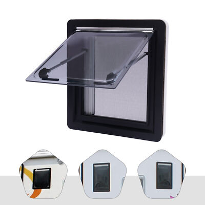 RV Caravan Camper Van Hinged Push Out Window Ventilation Hatch Motor 900 * 500mm