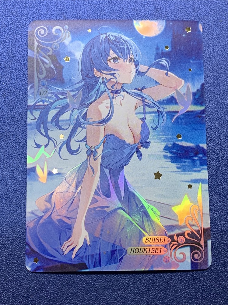Suisei Hololive VTuber Idol Sexy Goddess Story Waifu Card Girl Holo Foil Anime
