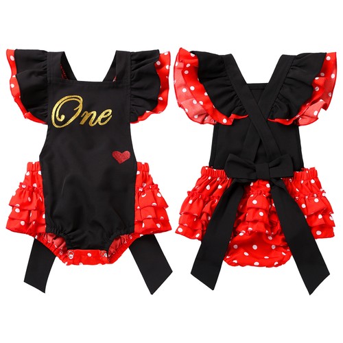 Baby Girls' Romper First Birthday Bodysuit Ruffles Dress Party Halloween Costume - Picture 23 of 43