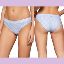 NEW Ted Baker London Stripe Bikini Bottoms White/Blue SZ 1 in TB  1992