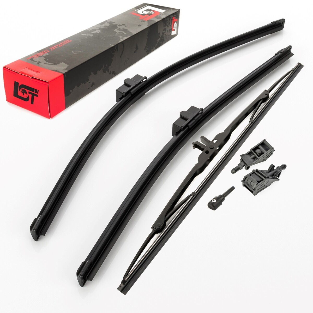 Front Wiper + Rear Blade Windshield Nozzles Set for VW Bora Golf IV Variation