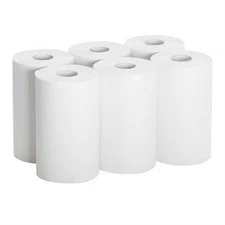 Paper Towel Roll, 1-Ply Hardwound, 9" Width x 350' Length, (Pack of 6)    