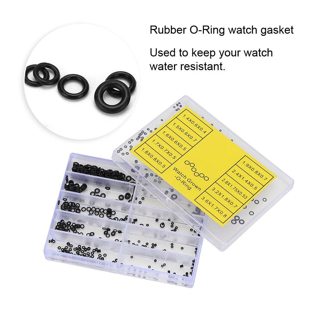 500Pcs/Set O  Watch Crowns Gasket Rubber  Washers Circles Replacements