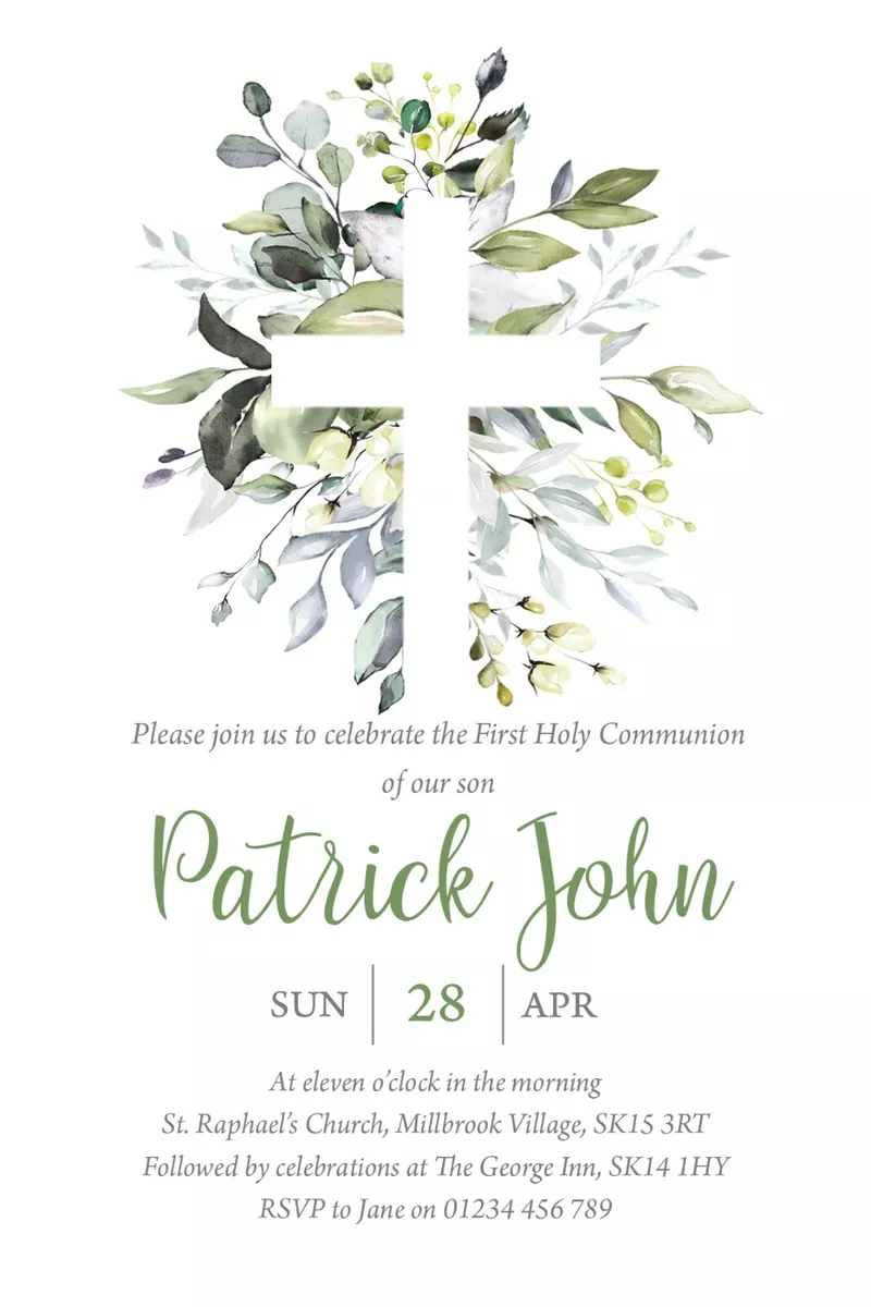 First communion sale invitations
