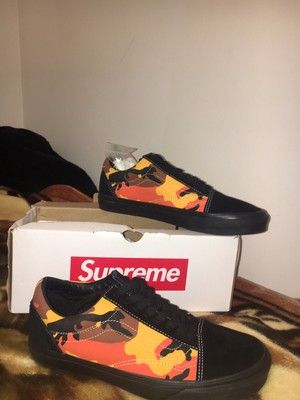 camo supreme vans