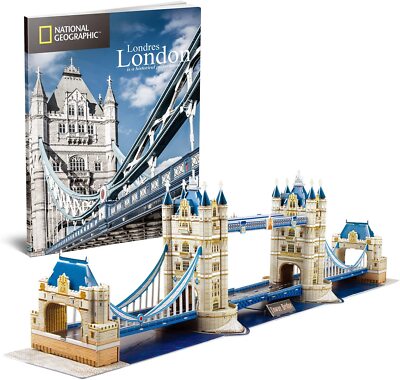 3D Puzzle TOWER BRIDGE LONDON NATIONAL GEOGRAPHIC 120 Pcs CubicFun