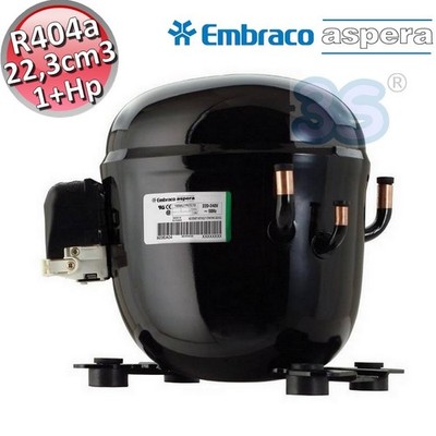 Gasverdichter R404A R507 - 1+ PS - 22,4 cm3 - Embraco Aspera NT2192GK