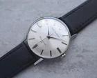 March 1961 Vintage Seiko Sportsman Men's Watch Mechanical Silver Dial Leather