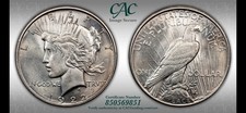1922 D Peace Dollar CAC AU58