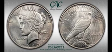 1922 D Peace Dollar CAC AU58