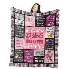 Gifts for Women Blanket 60"x50", Christmas Mothers Day 60 in x 50 in Dog Mom