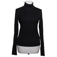 H&M, Rollkragenpullover, Größe: S, Schwarz, Elasthan/Viskose, Einfarbig #uad