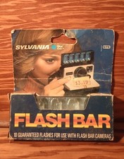 RARE Vintage Sylvania Blue Dot Flash Bar GTE Camera Flashbulbs Retro USA