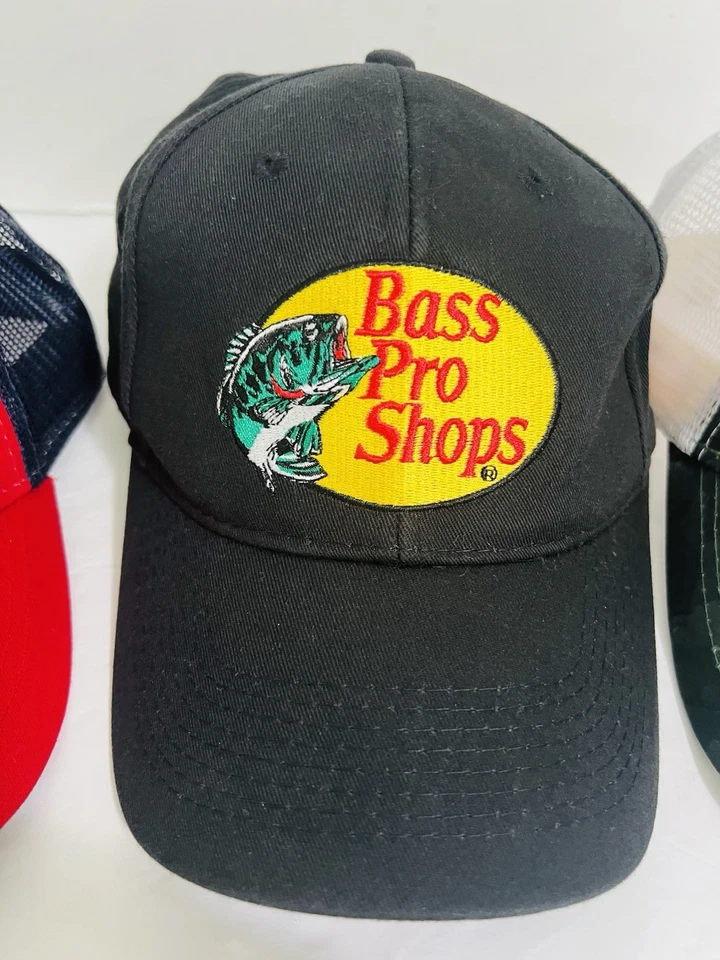 Лот из 3 бас Pro магазины водитель грузовика шляпы-Snap назад ~ ADJ ~ красный ~ зеленый ~ черный Martin Truex #8 - Изображение 3 из 4