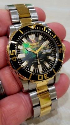 VINTAGE Invicta MONSTER PRO Diver 40mm Japan Miyota 8205 Automatic Gold SS 2687