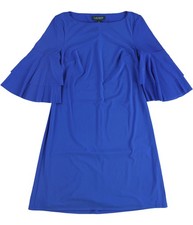 Ralph Lauren Womens Classic Swing Dress, Blue, 0