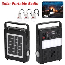 Portable Bluetooth System 3 Emergency Bulb Radio BT/FM/AM/SW/TWS Solar-powered
