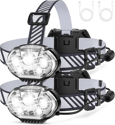 Rechargeable Headlamp, High Lumen 5 LED Head Lamp with Red White Light,Ipx4 Wate