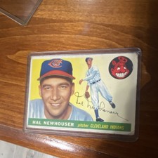 Topps 1955 Hal Newhouser #24 Cleveland Indians MLB Baseball Card Base Set
