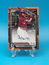 2024 Bowman Chrome Prospect Auto 1st Adolfo Sanchez #CPA-AS Orange Lava /25