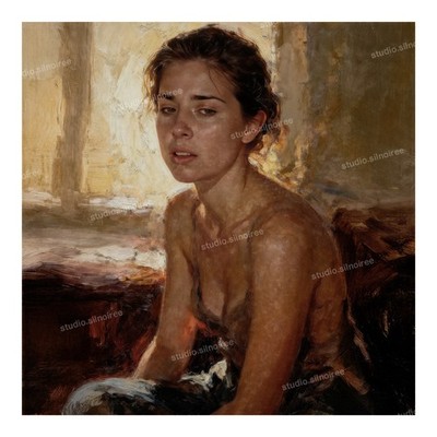 Malerei Akt Nude Art Frau Ölbild Kunstdruck Kunst Boudoir 30x30 b[4inlue]