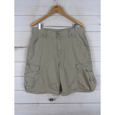 Levis SilverTab Khaki Cargo Shorts Mens 34 Tan Cotton Utility Relaxed Fit Y2K