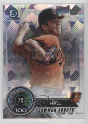 2018 Bowman Scouts' Top 100 Atomic Refractor 109/150 DL Hall #BTP-78 1kk