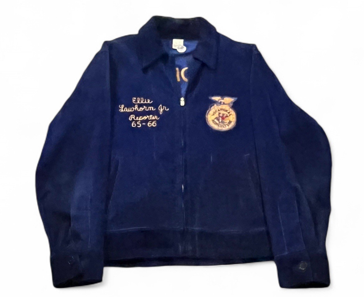 Vintage 60s FFA blue Corduroy Chain stitch Georgia Jacket