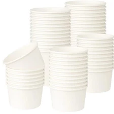 100 Pack 10oz Paper Ice Cream Cups Bulk – Disposable Dessert Yogurt Soup Bowls