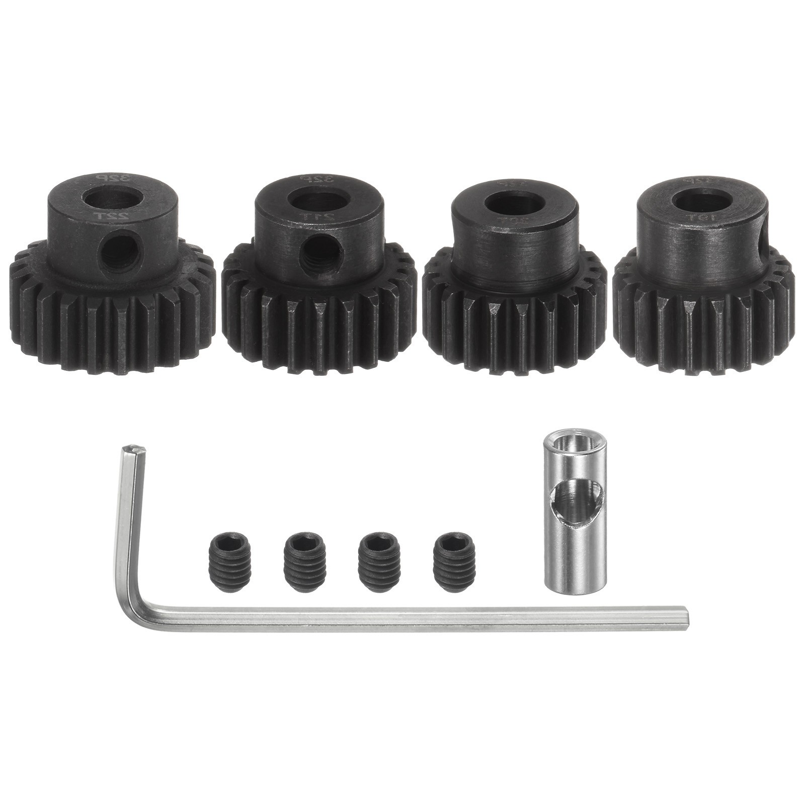 4pcs 32P Pinion Gear Set 5mm Shaft 19T 20T 21T 22T Gears with 3.17mm Coupler