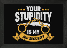 Police Officer Inspector Framed Wall Art Poster Canvas Print Picture